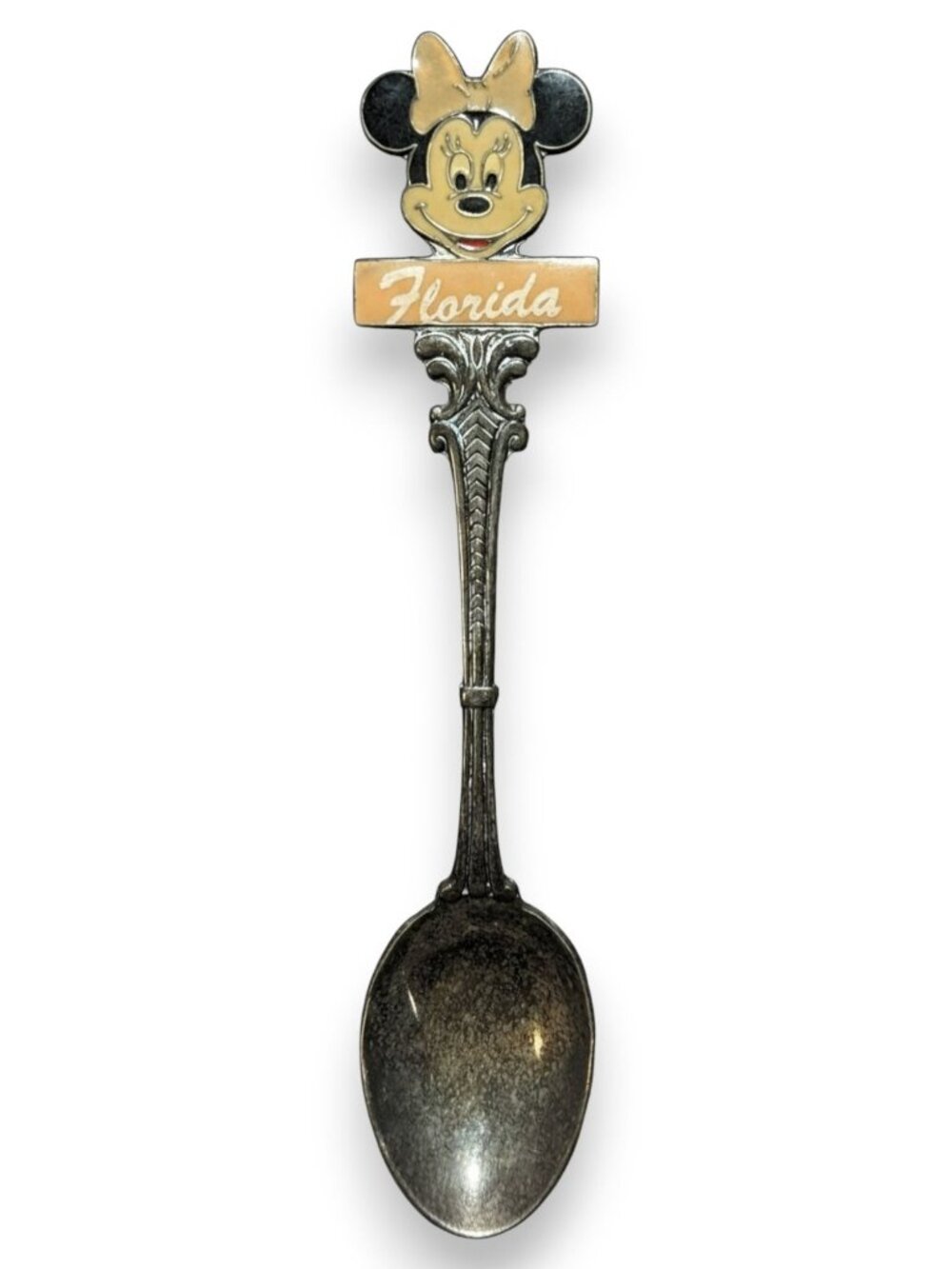 Vintage Disney Minnie Mouse Metal Silver Tone Souvenir Spoon 5 Inch